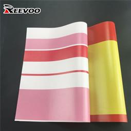 laminowany materiał plandekowy z PCV w paski do osłony przeciwsłonecznej